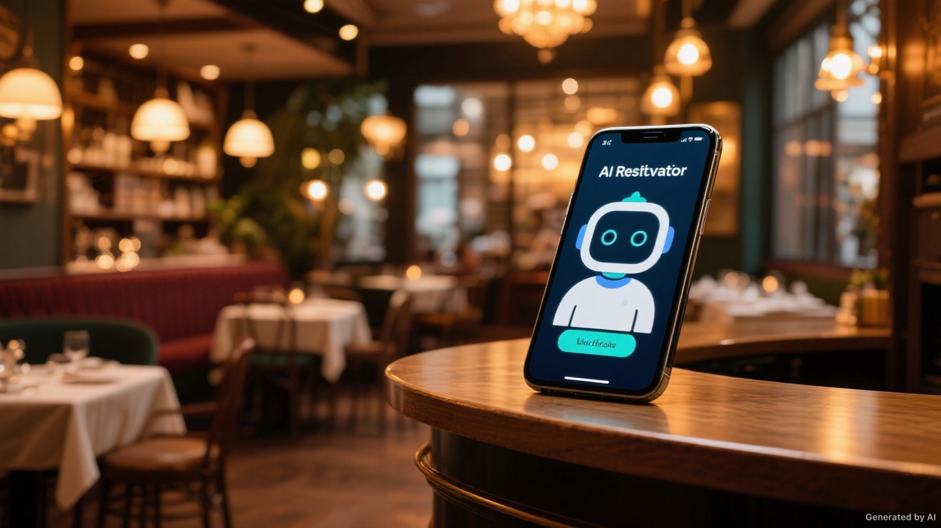 Restaurant reservation visual for AI chatbot use case