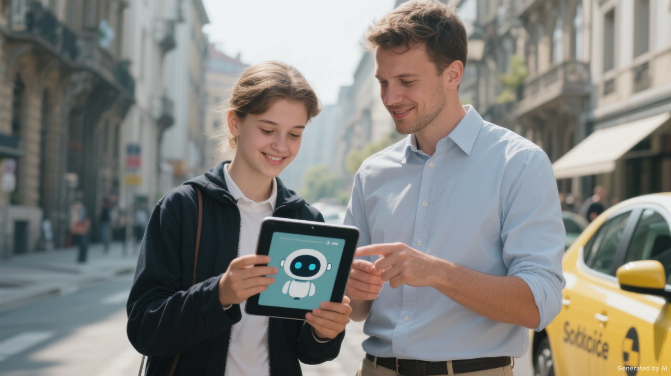 Driving school booking visual for AI chatbot use case