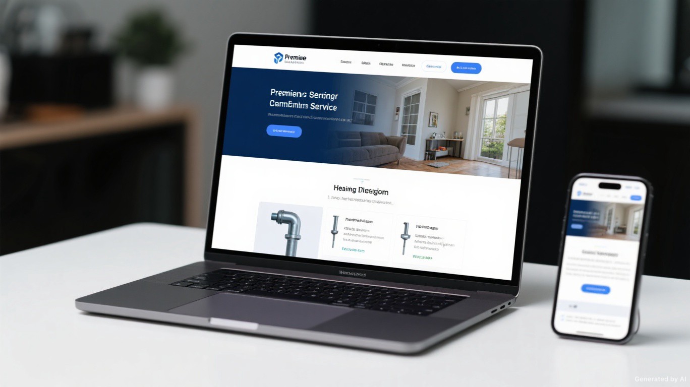 Website redesign visual for home services use case