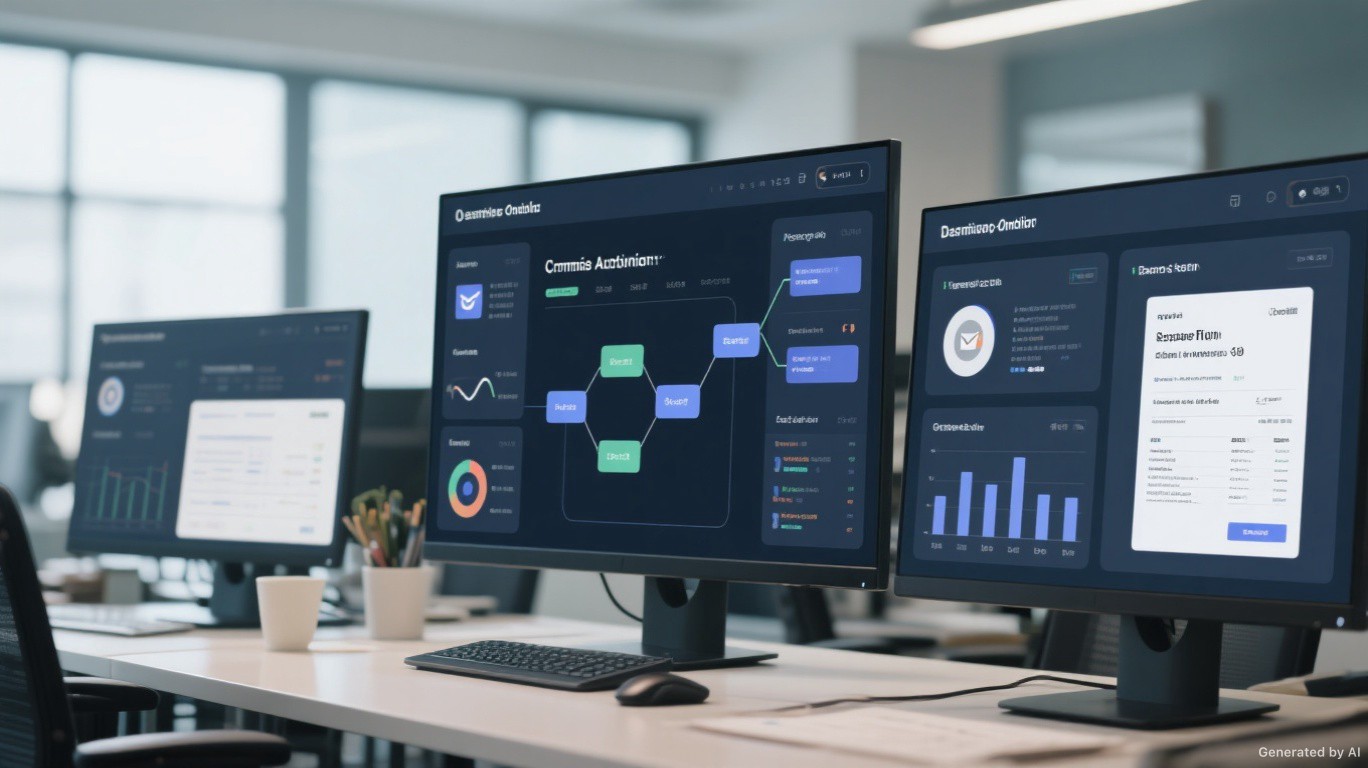 Business workflow dashboard visual for automation use case